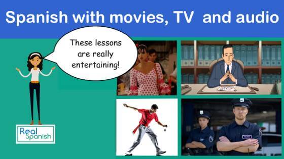 Spanish with movies, TV and audio